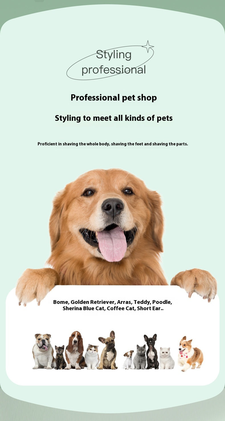 4-in-1 Professional Pet Grooming Trimmer with Ceramic & Stainless Steel Blades – Quiet & Waterproof for Dogs and Cats