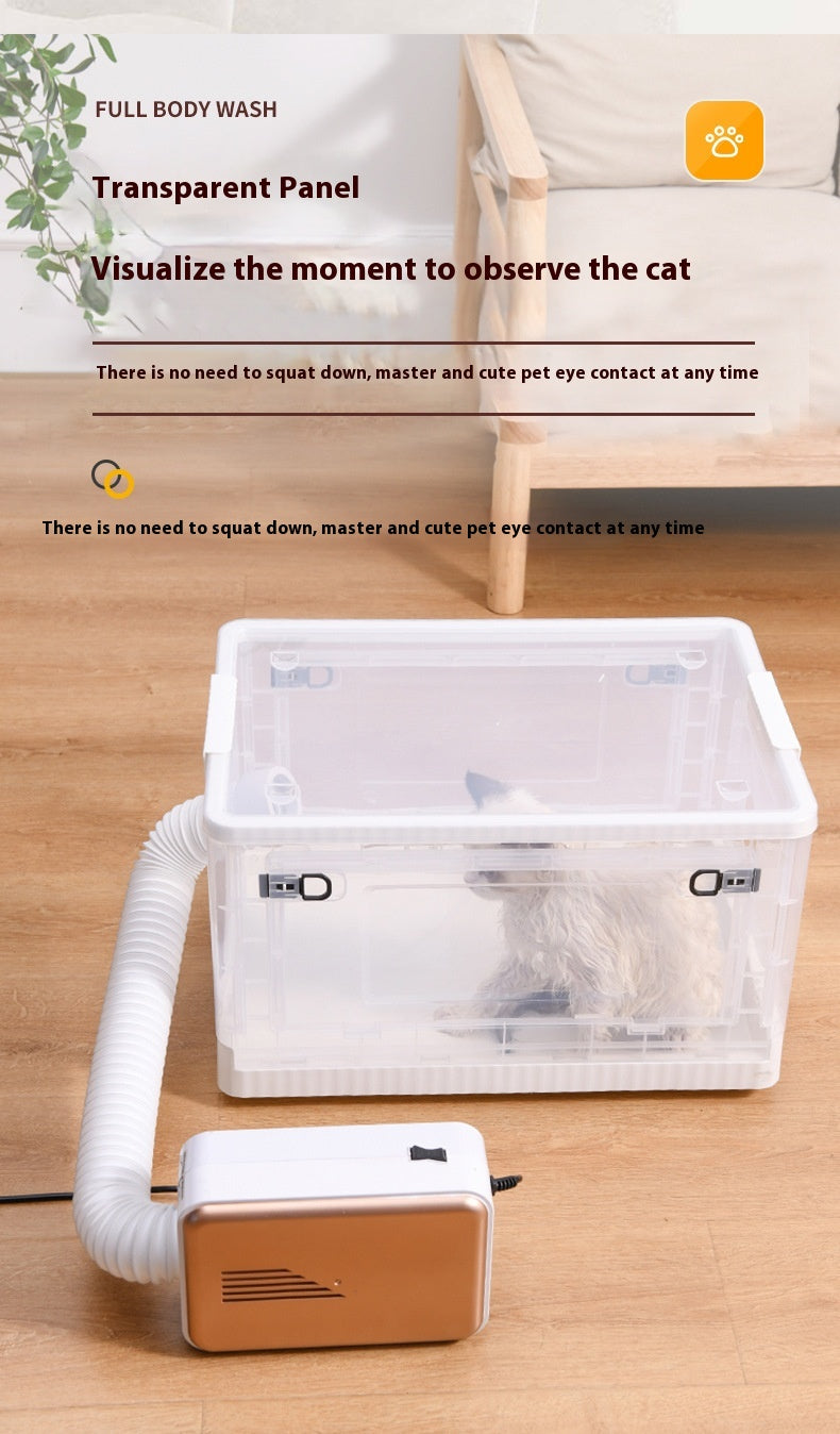 FURGENT Pet Drying Box – Transparent SPA-Grade Grooming Station