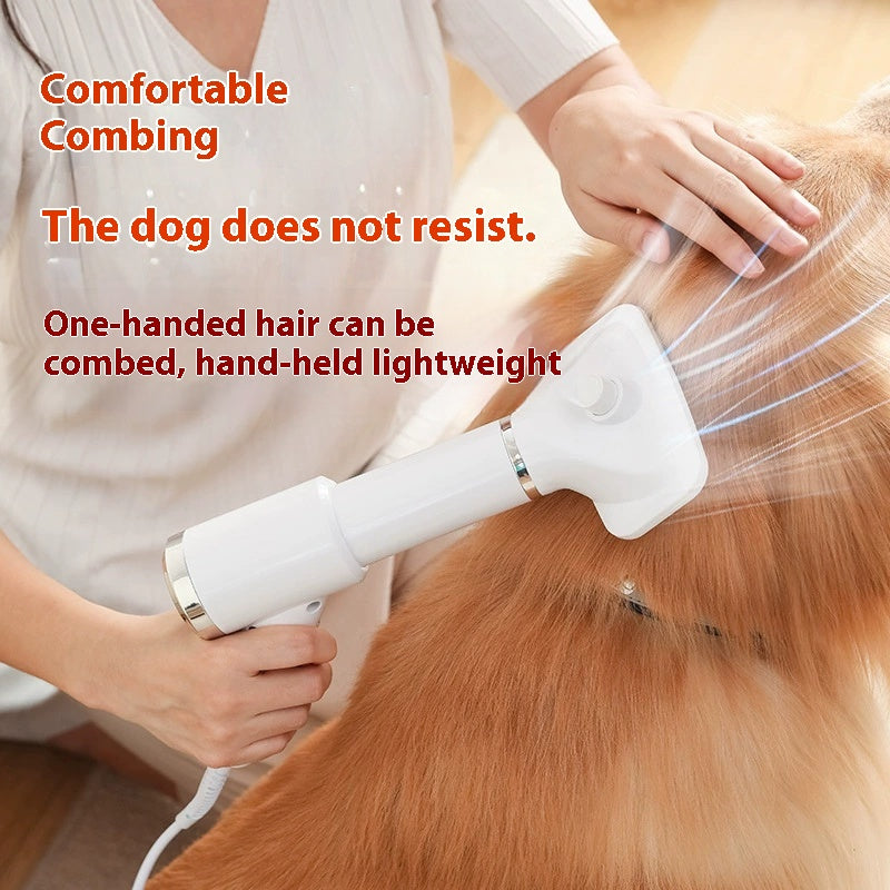 Professional Pet Blow Comb with Detachable Heads – Multi-Gear Adjustable & Low-Noise Grooming