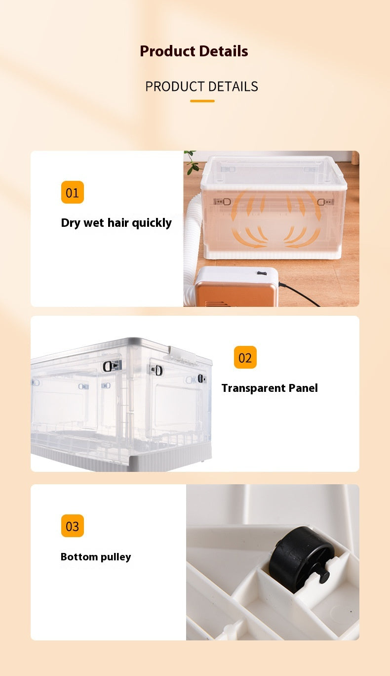FURGENT Pet Drying Box – Transparent SPA-Grade Grooming Station