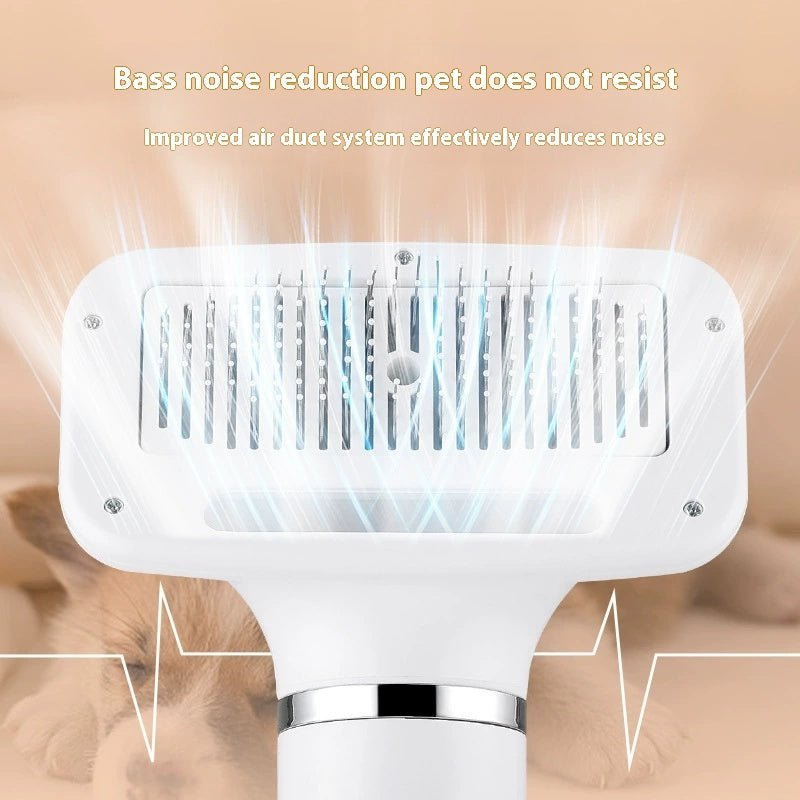 Professional Pet Blow Comb with Detachable Heads – Multi-Gear Adjustable & Low-Noise Grooming