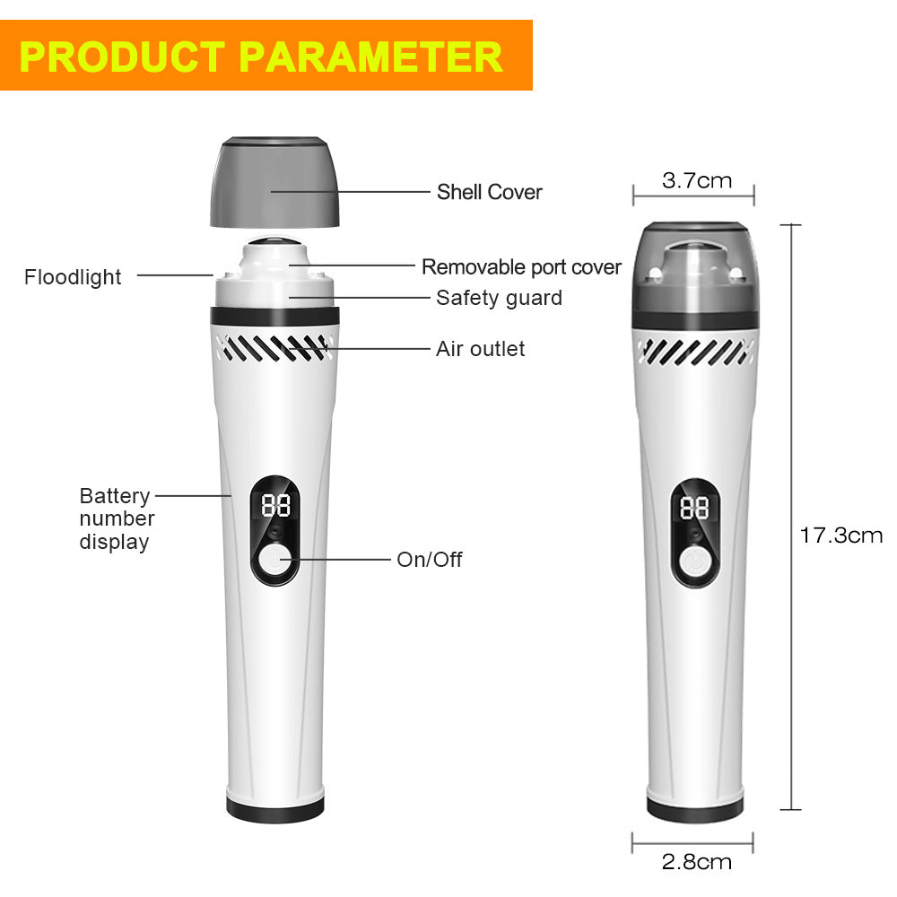 3-Speed LED Pet Nail Grinder with Diamond Head & Dust Collection – Quiet and Safe for All Pets