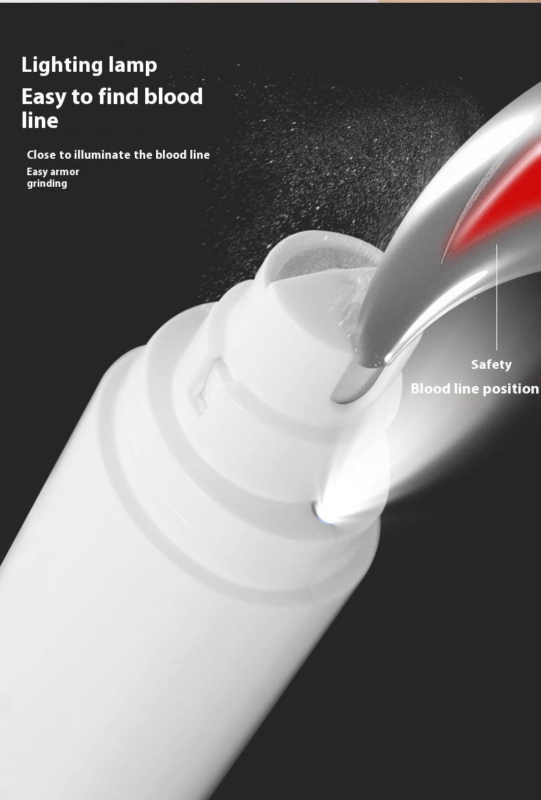 Electric Pet Nail Grinder with LED Blood Line Detection & 3-Speed Modes – Safe for All Pets
