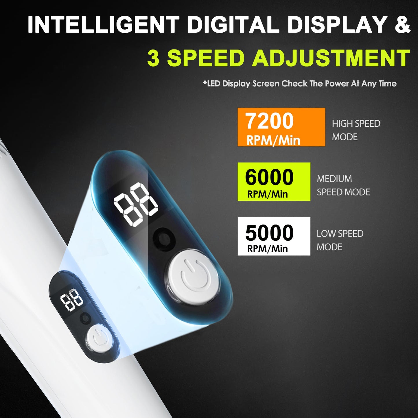 3-Speed LED Pet Nail Grinder with Diamond Head & Dust Collection – Quiet and Safe for All Pets