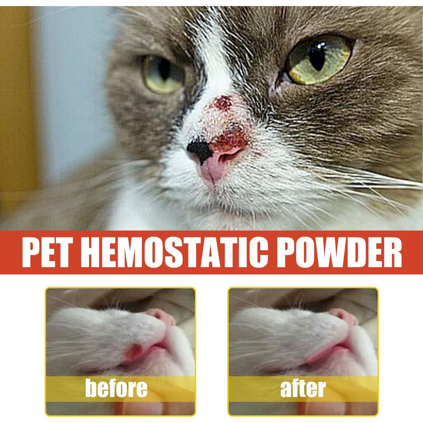 Pet Hemostatic Powder with Active Ingredients – Fast Bleeding Control for Dogs & Cats