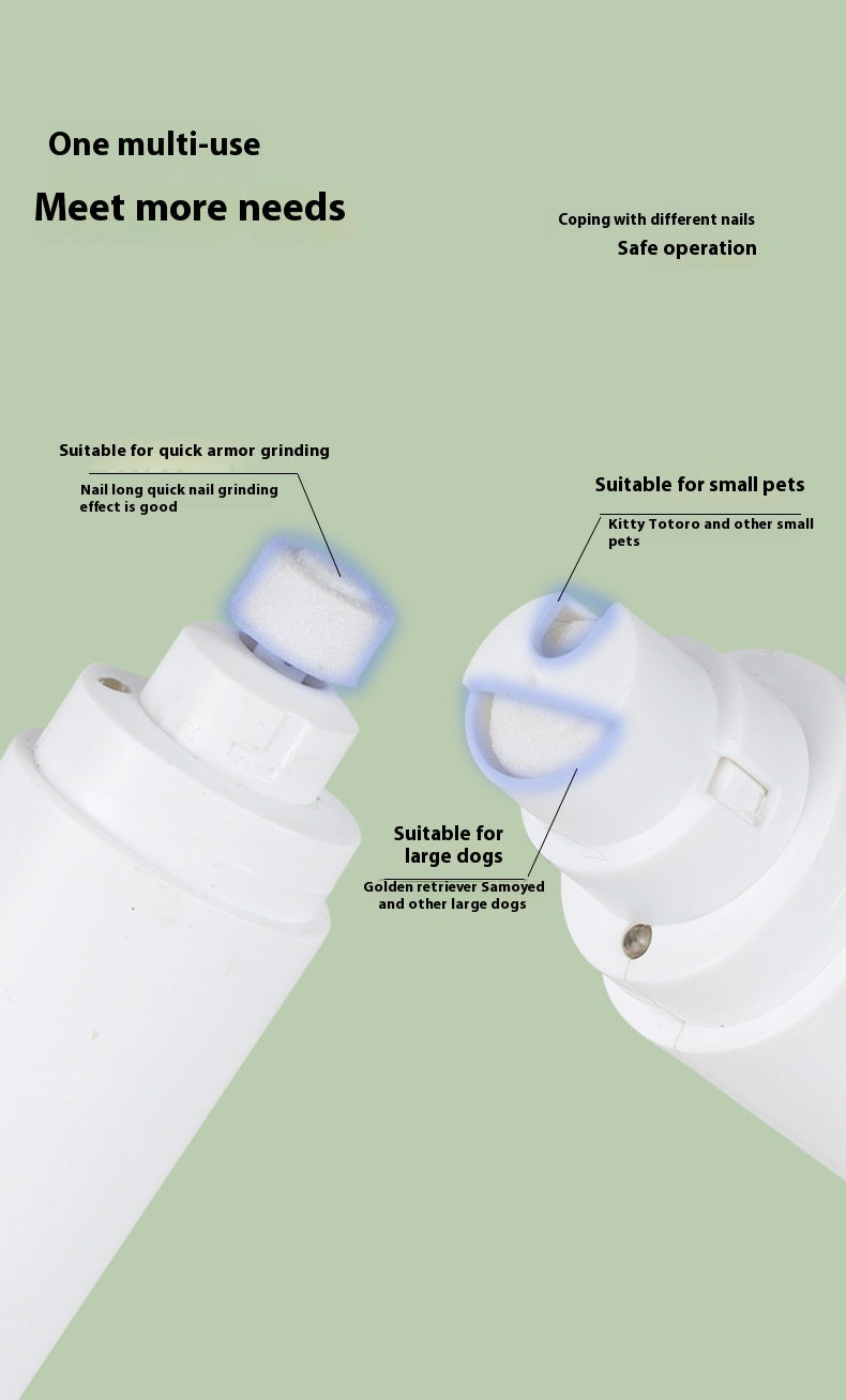 Electric Pet Nail Grinder with LED Blood Line Detection & 3-Speed Modes – Safe for All Pets