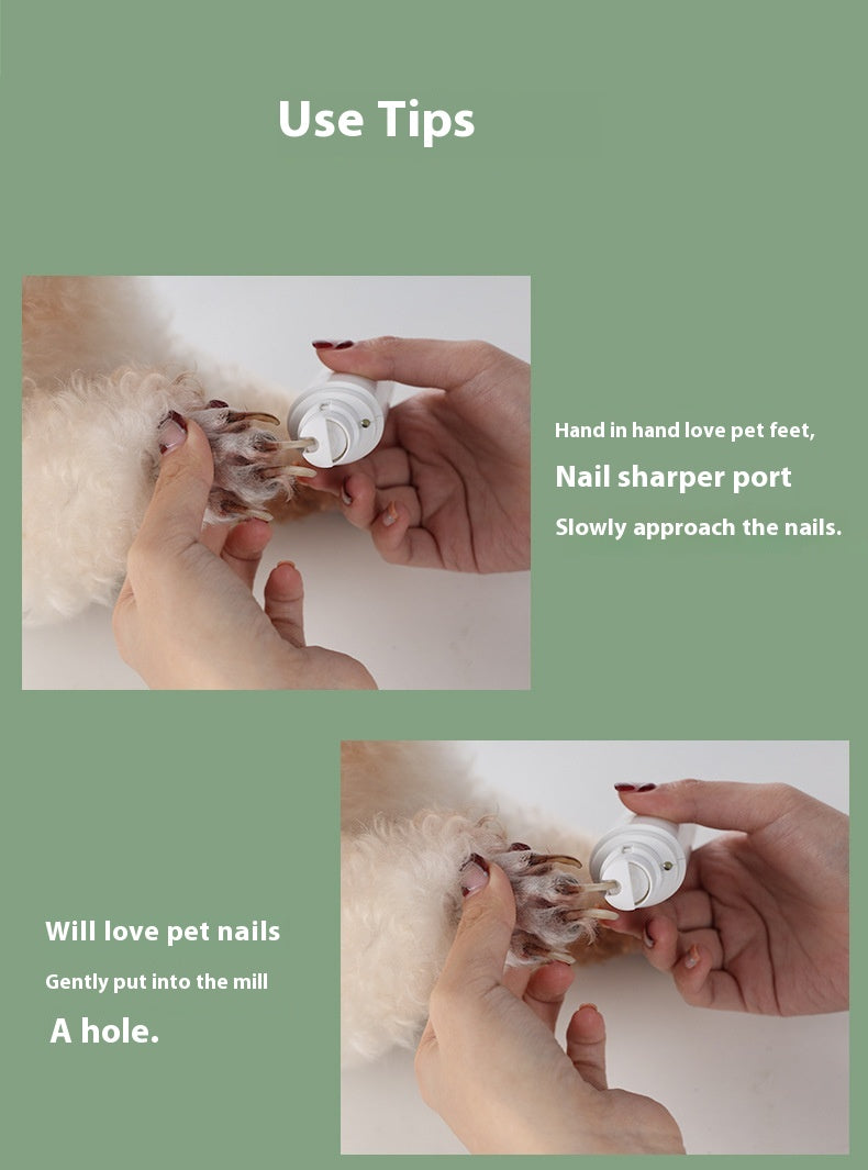 Electric Pet Nail Grinder with LED Blood Line Detection & 3-Speed Modes – Safe for All Pets