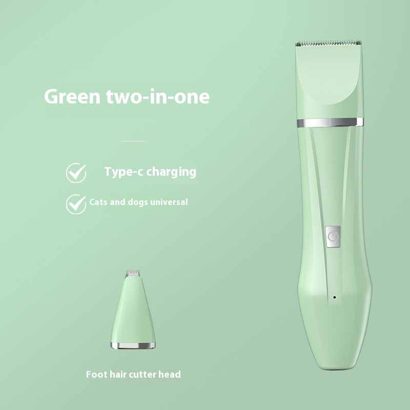 4-in-1 Professional Pet Grooming Trimmer with Ceramic & Stainless Steel Blades – Quiet & Waterproof for Dogs and Cats